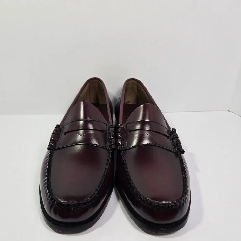 GH Bass Weejuns Larson Mens 8 EE Leather Penny Loafer Shoes Burgundy